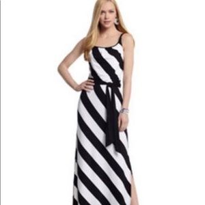 WHBM Black/white Striped Maxi (S)